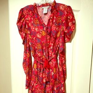 Flying tomato red floral dress